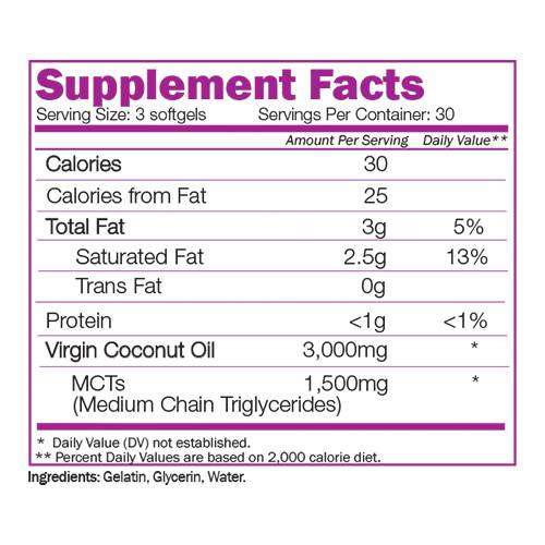 Huile de coco - 90 capsules de gel