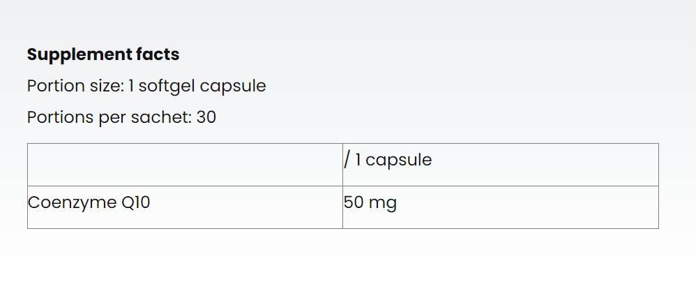 Coenzyme Q10 | COQ10 - 30 capsules de gel