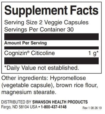 Cognizin Citicoline 500 mg/60 VCAP - 0