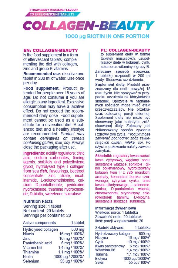 Collagène-bauty | Collagène effervescent - 20 comprimés solubles