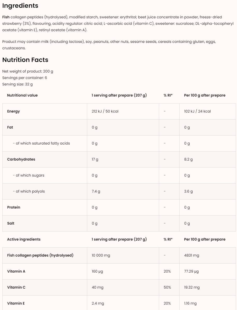 Collagène Kissel | Peptides de collagène de poisson avec érythritol 200 grammes