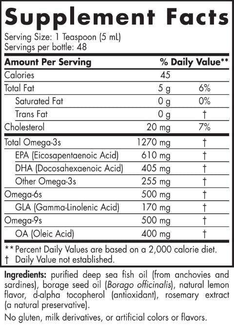 Liquide oméga complet 1270 mg - 473 ml