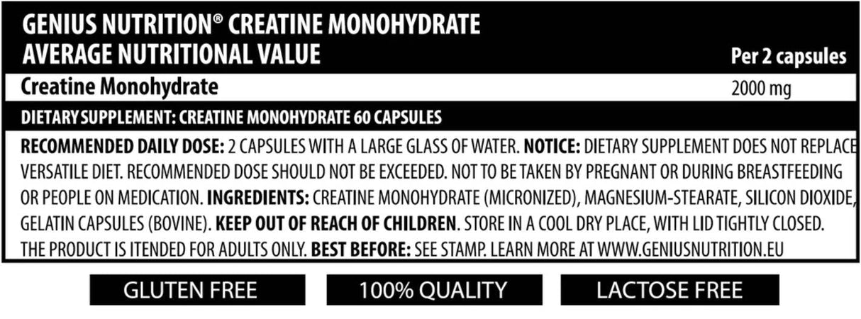 Créatine 60 méga caps - 60 capsules