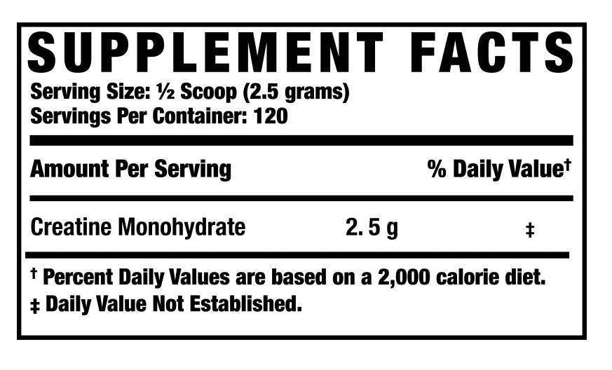 Créatine monohydrate XS - 300 grammes