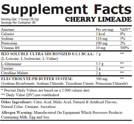 Cryo-cell BCAA 8: 1: 1/90 Serv. - 1 400 kg