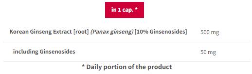 Ginseng coréen 500 mg - 90 capsules