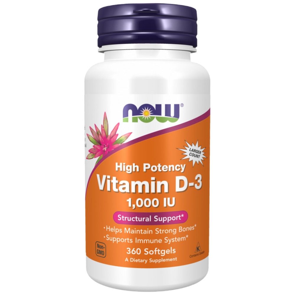 Vitamine D-3 1000 UI - 180 capsules de gel