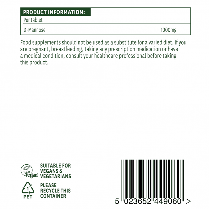 D-mannose (d-mannose) 1000 mg 60 comprimés naturesdaits