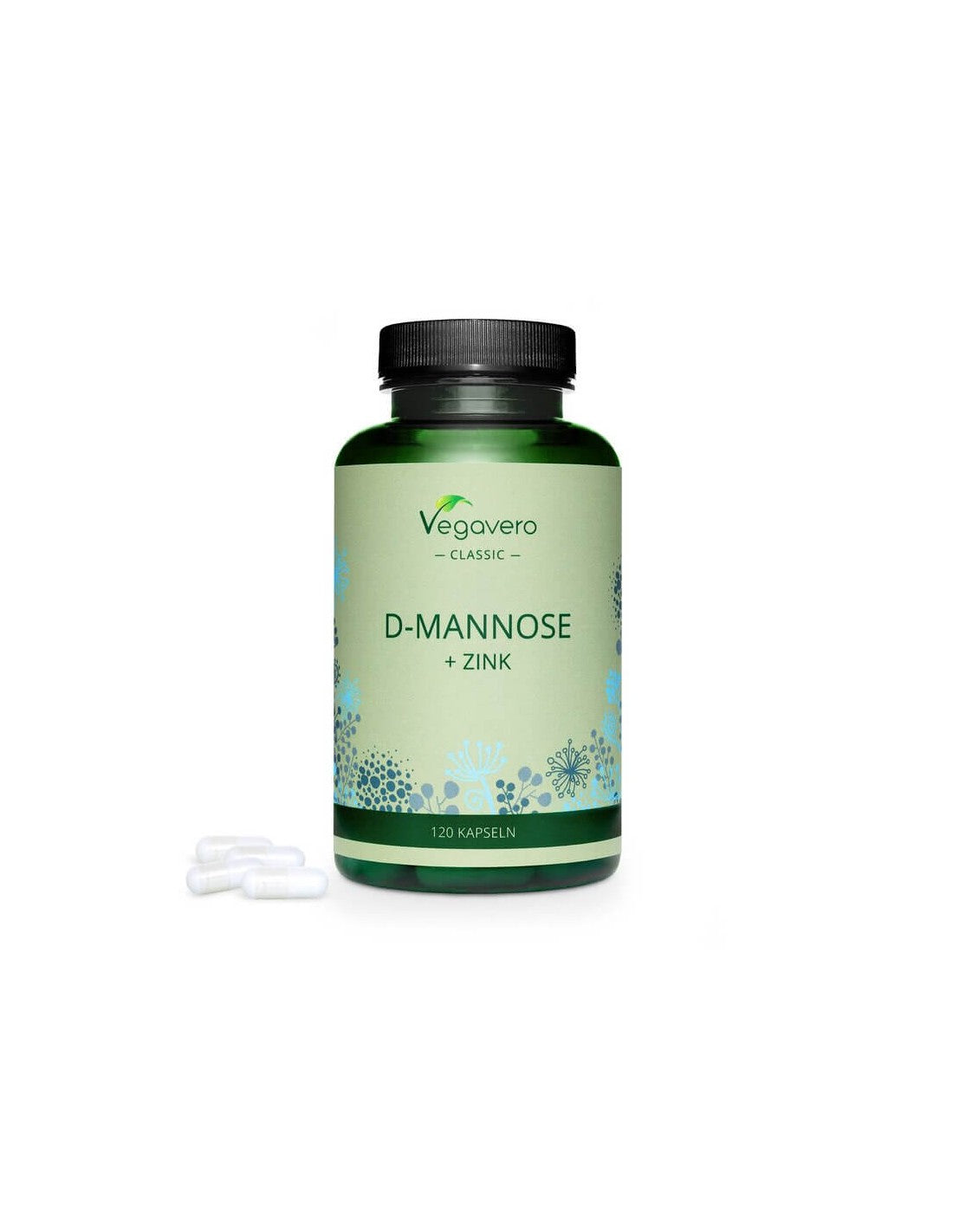 D-mannose + zinc/ D-mannose + zinc, 120 gélules, 100 % végétalien <tc>Vegavero</tc>