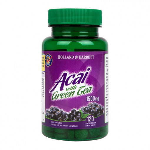 Acai Berry 1500mg | avec du thé vert - 120 comprimés