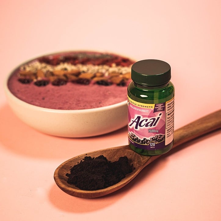 Acai Berry 1500mg | avec du thé vert - 120 comprimés