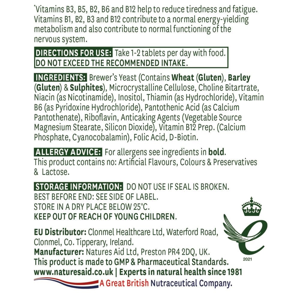 Complexe de vitamine B (complexe de vitamine B) 90 comprimés natures