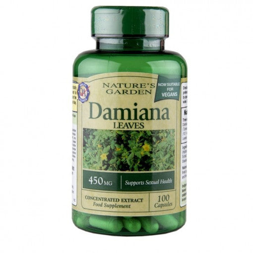 Damiana (Extrait de feuilles concentré) 450 mg 100 capsules Holland & Barrett