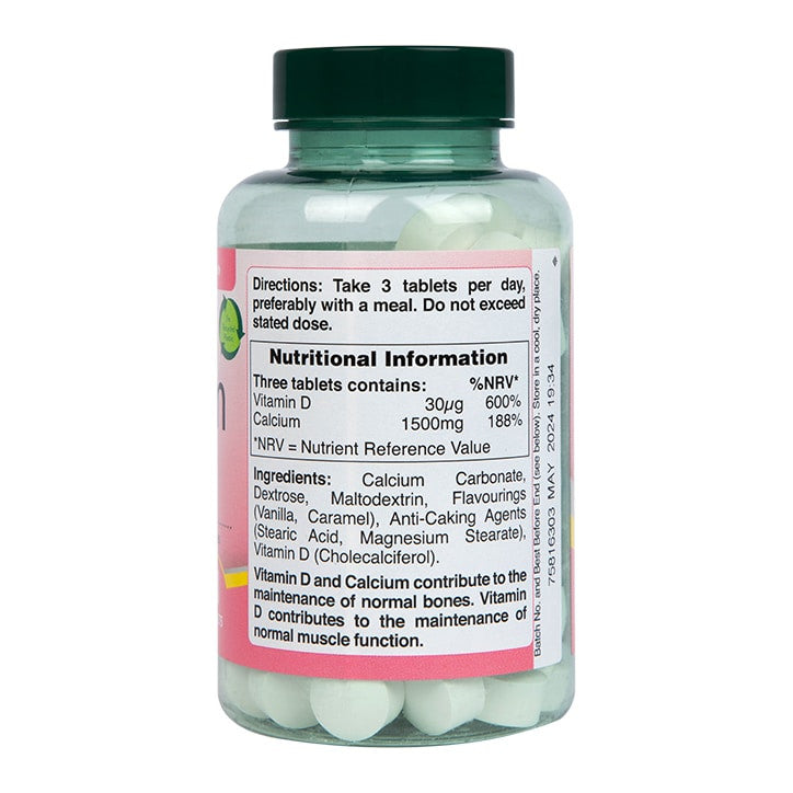Calcium à croquer 1500 mg + vitamine D - 90 comprimés à croquer