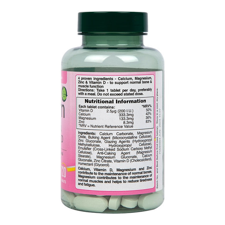 Calcium, magnésium, zinc et vitamine D (calcium, magnésium, zinc et vitamine D) 120 comprimés Holland & Barrett