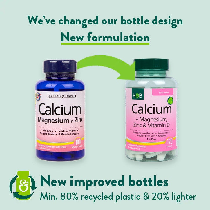Calcium, magnésium, zinc et vitamine D (calcium, magnésium, zinc et vitamine D) 120 comprimés Holland & Barrett