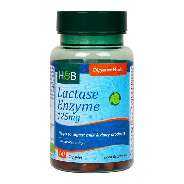 Enzymes lactases (enzyme super lactase) 125 mg 60 capsules Holland & Barrett