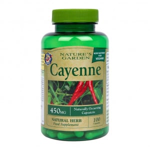 Poivre de Cayenne chaud (Cayenne) 450 mg 100 capsules Holland & Barrett