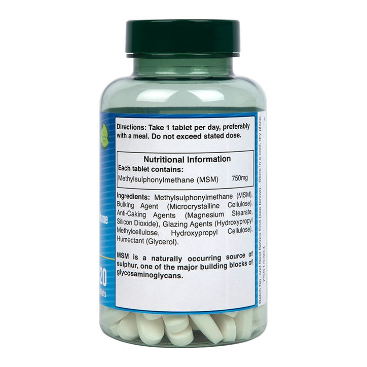 MSM/méthylsulphonylméthane 750 mg - 120 comprimés