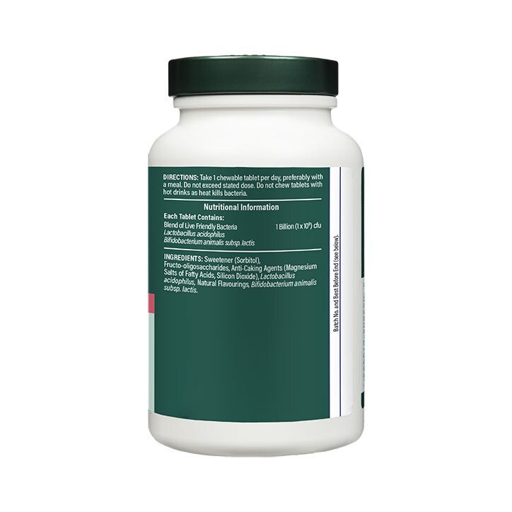 Probiotique avec acidophilus (fraise à croûte d'acide 1 milliard) 1 milliard) 1 milliard. 120 comprimés à croquer Holland & Barrett