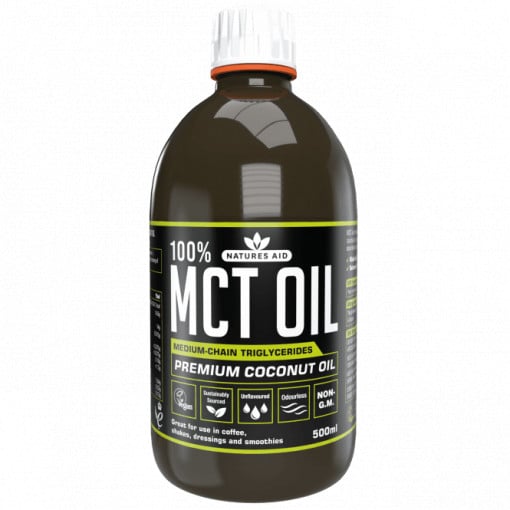 Triglycérides à chaîne moyenne à partir d'huile de coco (100% d'huile MCT) Naturesdaits de 500 ml