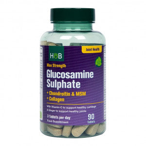 Force maximale Sulfate de glucosamine | Plus la chondroïtine, le MSM et le collagène - 90 comprimés