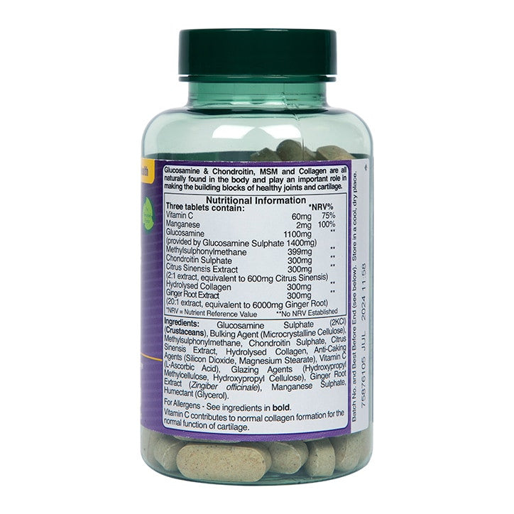 Force maximale Sulfate de glucosamine | Plus la chondroïtine, le MSM et le collagène - 90 comprimés