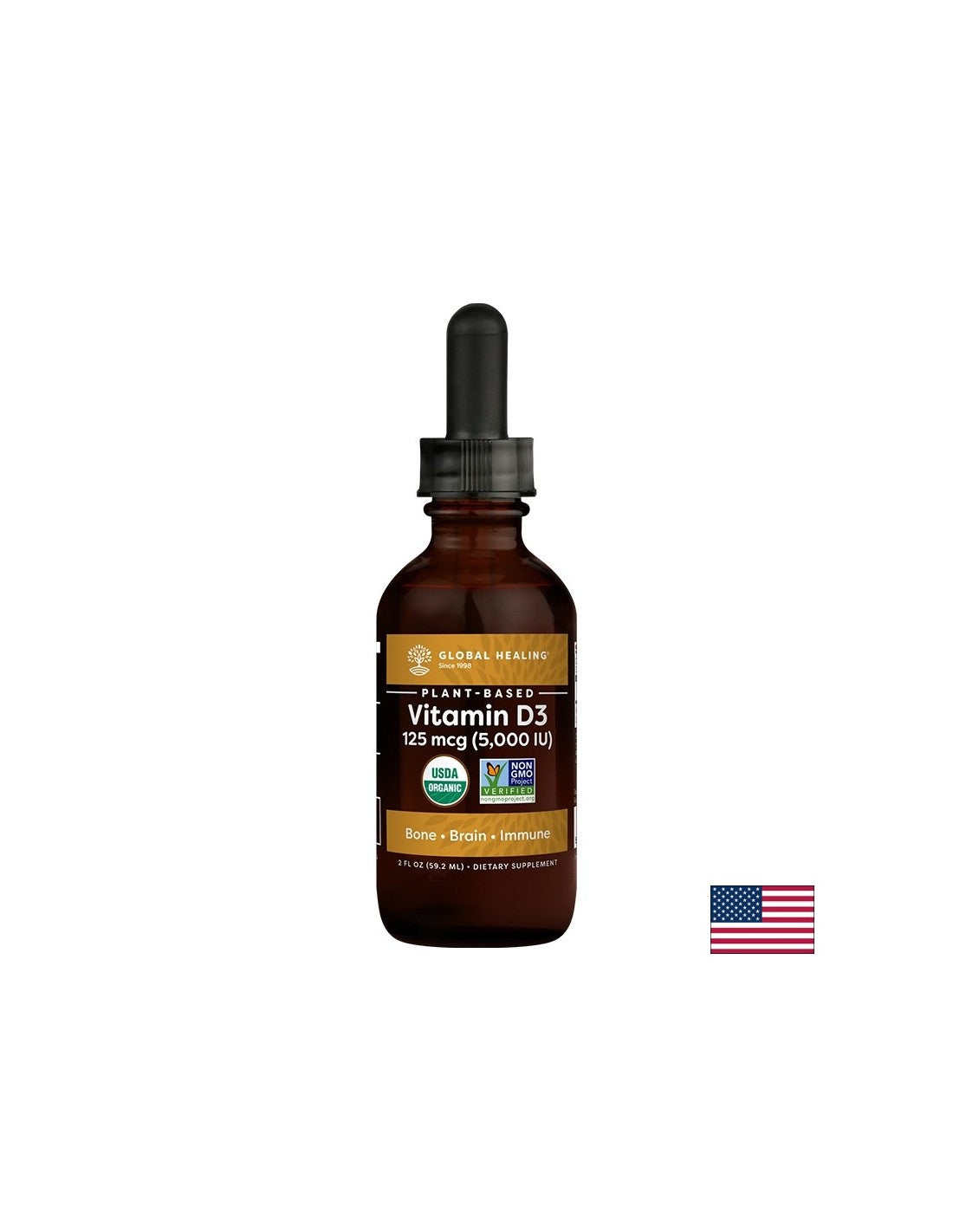 Os et dents - vitamine D3, 125 µg 5000 UI x 59,2 ml de gouttes