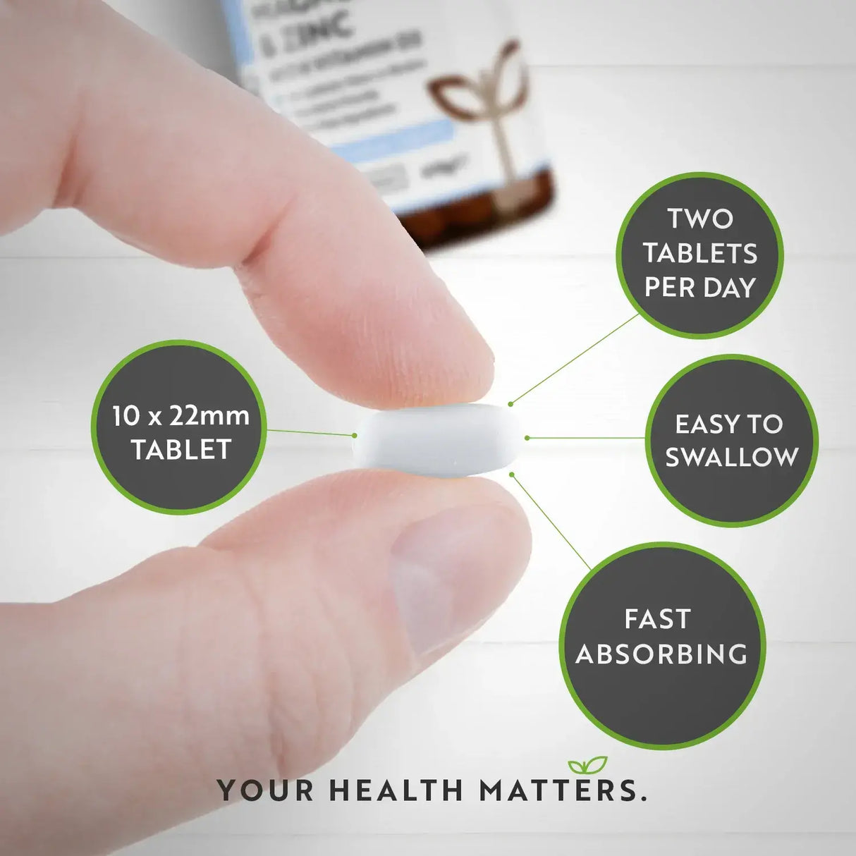 Calcium, magnésium, zinc et vitamine D3 - 365 comprimés