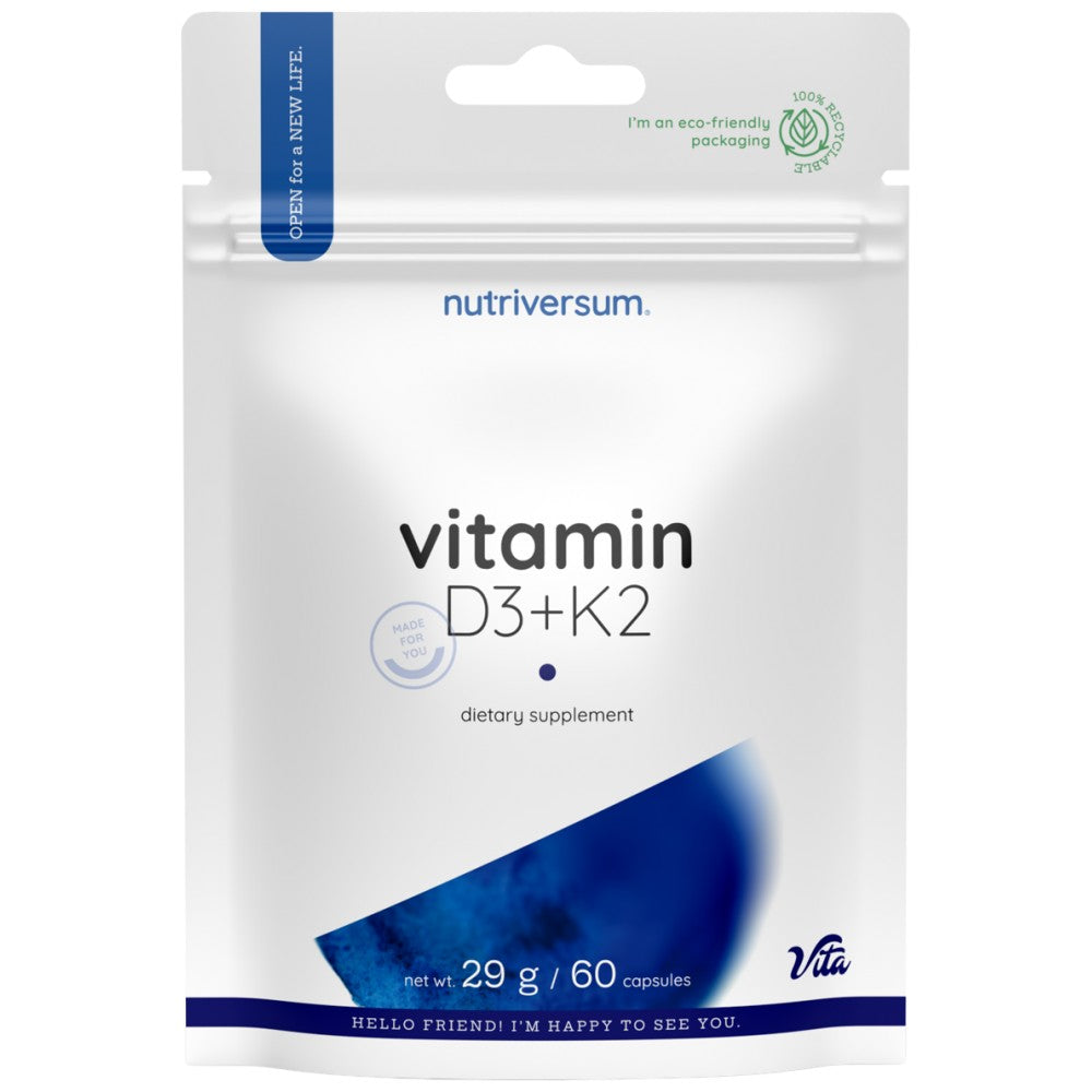 Capsules D3 + K2 Vitamine 60
