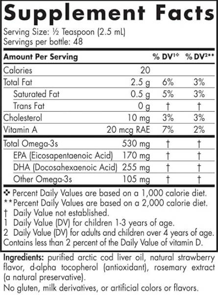 DHA liquide junior | 170 mg EPA et 255 mg DHA - 119 ml