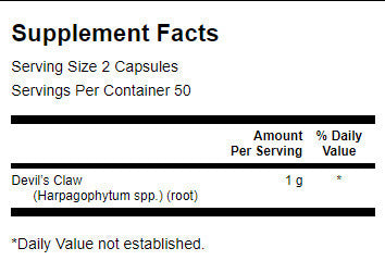 Devil's Claw 500 mg - 100 capsules