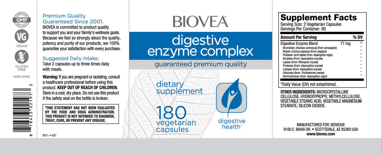 Complexe enzymatique digestif/180 Caps