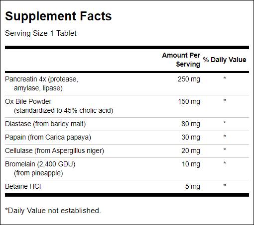 Enzymes digestives - 180 comprimés