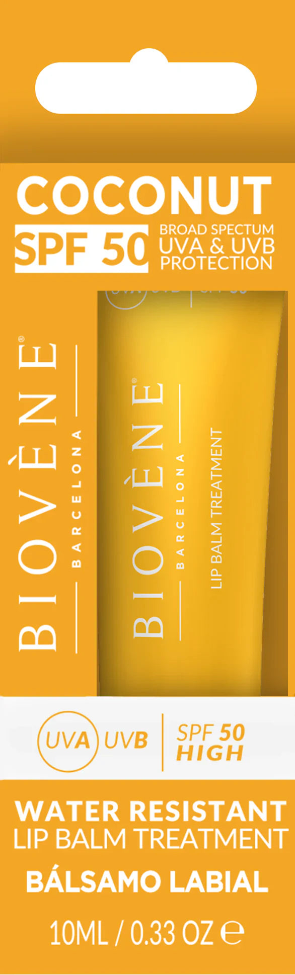 Baume à lèvres de crème solaire avec noix de coco SPF 50 - 10 ml