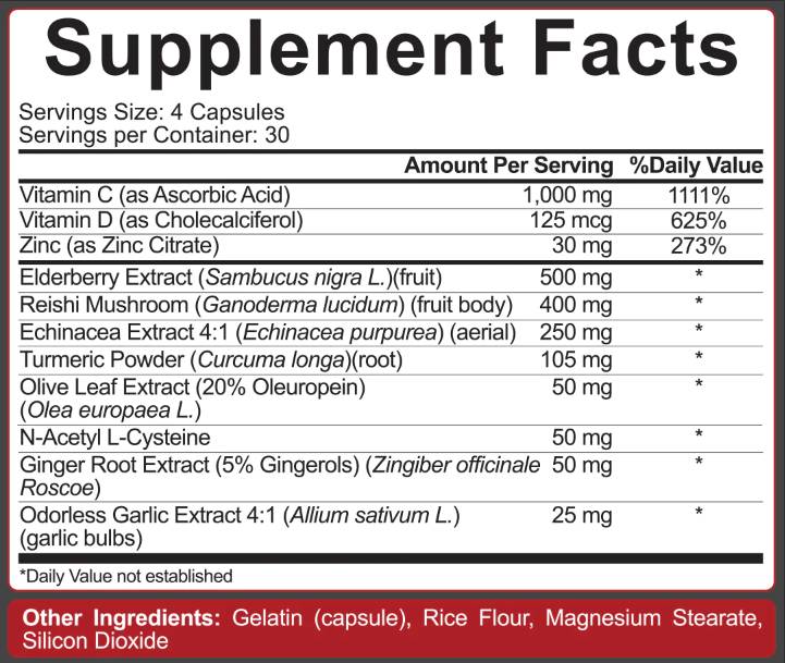 Défenseur immunitaire | Support immunitaire maximum 120 capsules