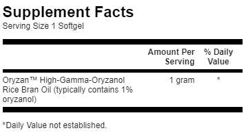 Huile de son de riz 1000 mg/gamma oryzanol 90 capsules de gel