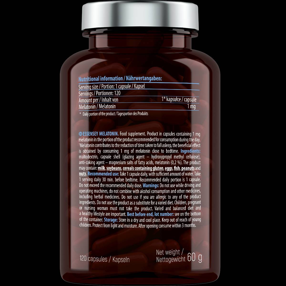 Mélatonine 1 mg - 120 capsules