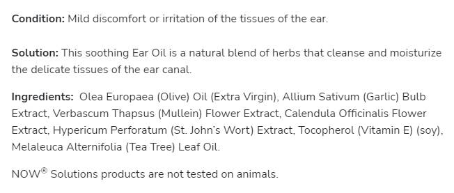 Soulagement de l'huile d'oreille | Mélange à base de plantes apaisant - 30 ml