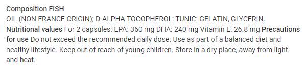 Omega 3 Huile de poisson - 120 capsules de gel