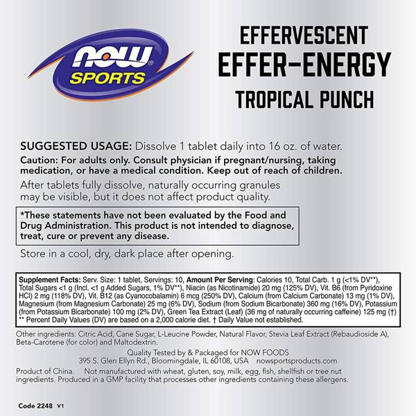 Effer-Energy/Effernescent Energy - 10 comprimés solubles