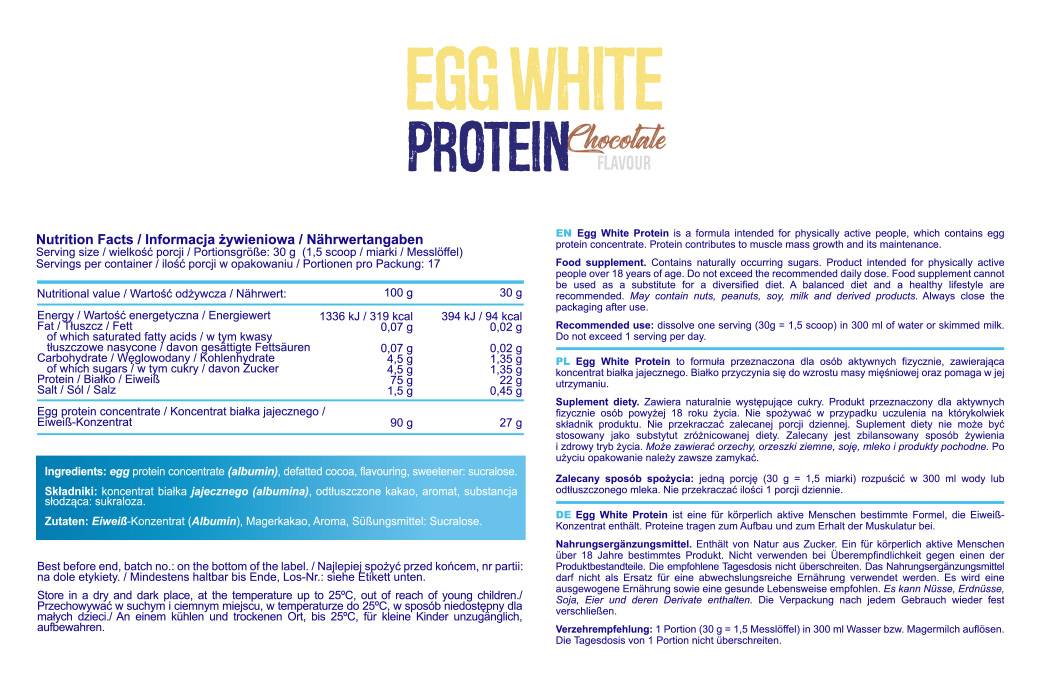 Protéine blanc d'oeuf - 510 grammes