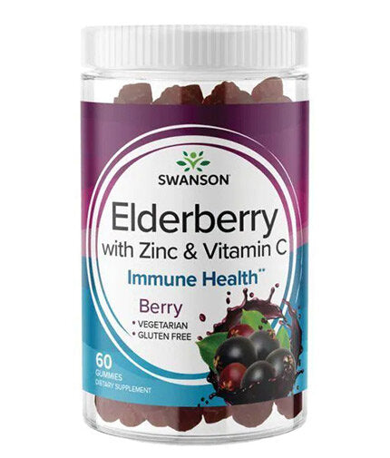Gummies de sureau avec du zinc et de la vitamine C | Berry - 60 comprimés à croquer