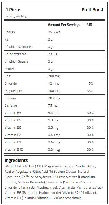 Endurance Sprint Isotonic Energy Gel + Cafeine 20 x 60 grammes