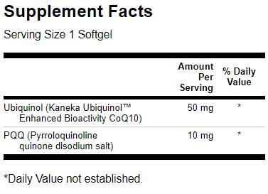 PQQ amélioré avec ubiquinol 60 mg - 30 capsules de gel