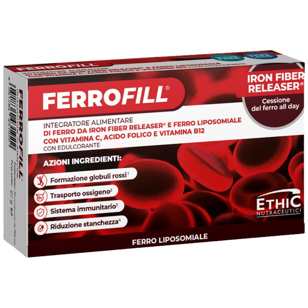 Ferrofill 30 mg | avec Iron Fiber Releaser® & Liposomal Fer - 30 comprimés