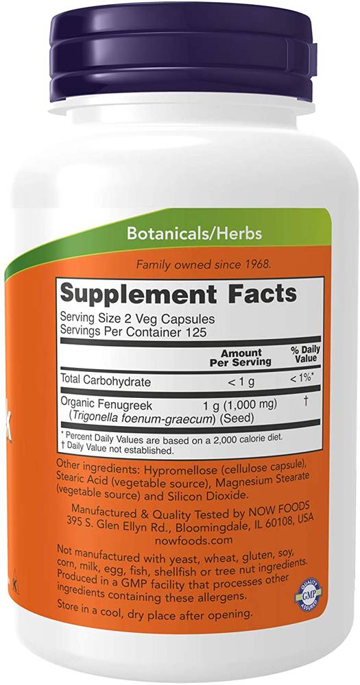 Fenugrec 500 mg - 100 capsules