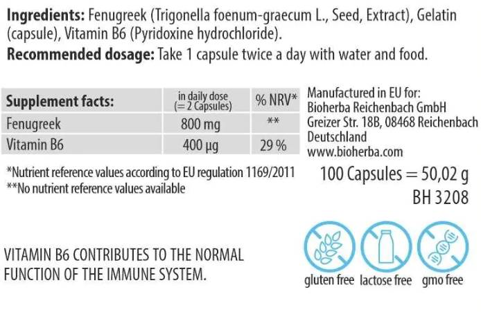 Graines de fenugrec 400 mg - 100 capsules
