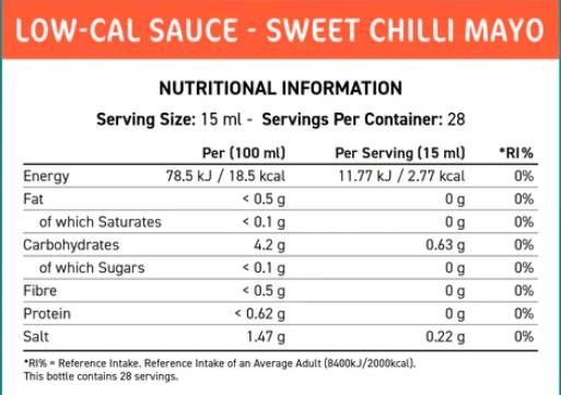 Ajuster Sauce à faible teneur en calcul | Mayo du piment doux - 425 ml