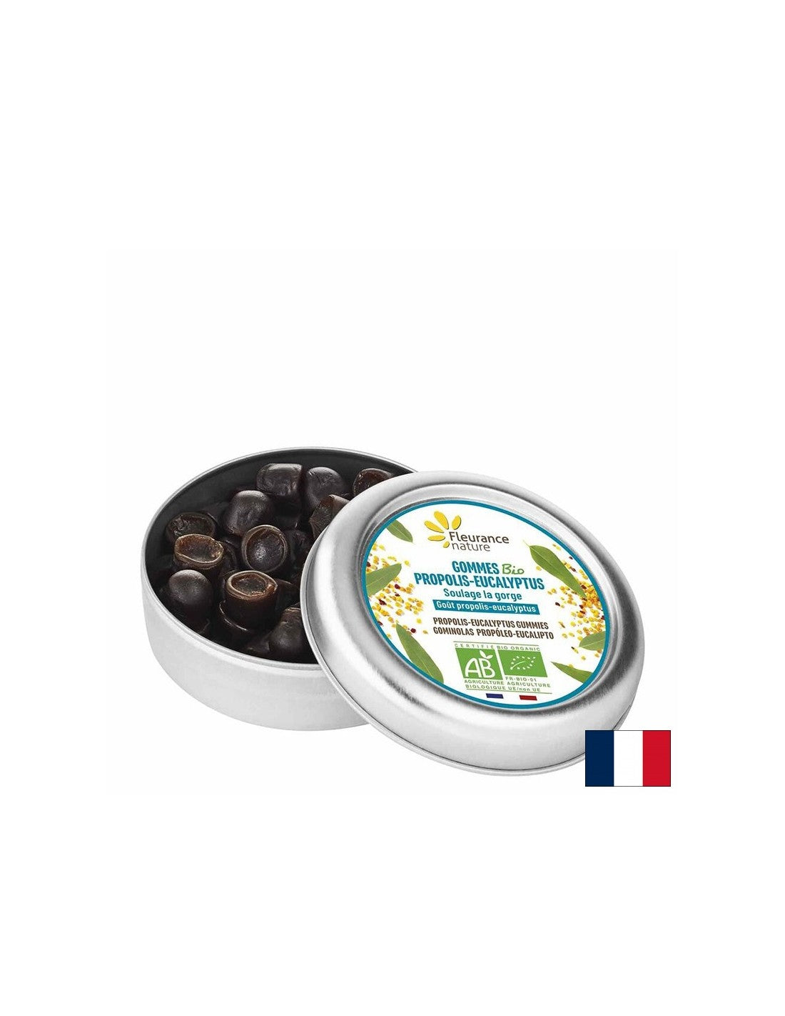 Pour un mal de gorge - propolis + bio eucalyptus, comprimés de gelée de nature en flotte